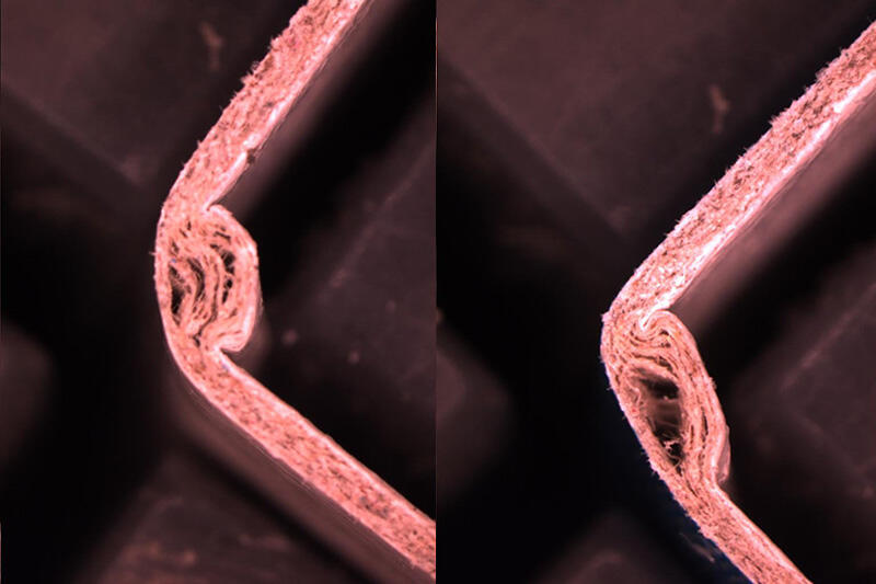 Bourrelet de rainage correct / bourrelet décentré Bourrelet de rainage correct / bourrelet décentré